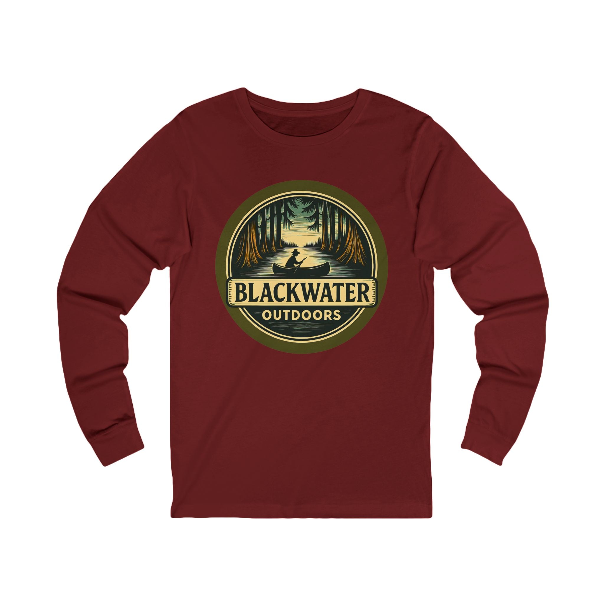 Unisex Outdoor Adventure Long Sleeve Tee - Blackwater Outdoors, Casual Wear, Hiking Shirt, Gift for Nature Lovers, Eco-Friendly Apparel