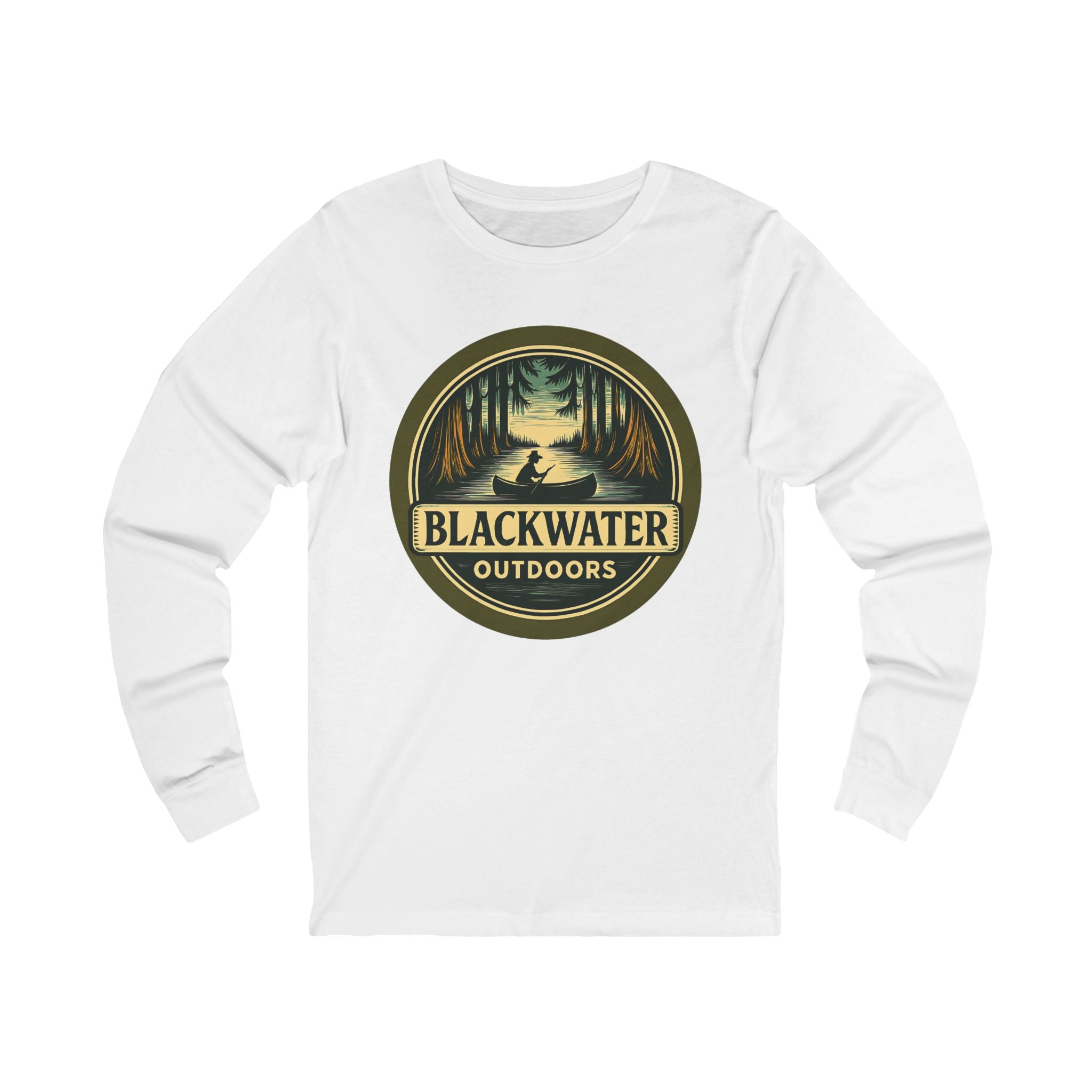 Unisex Outdoor Adventure Long Sleeve Tee - Blackwater Outdoors, Casual Wear, Hiking Shirt, Gift for Nature Lovers, Eco-Friendly Apparel