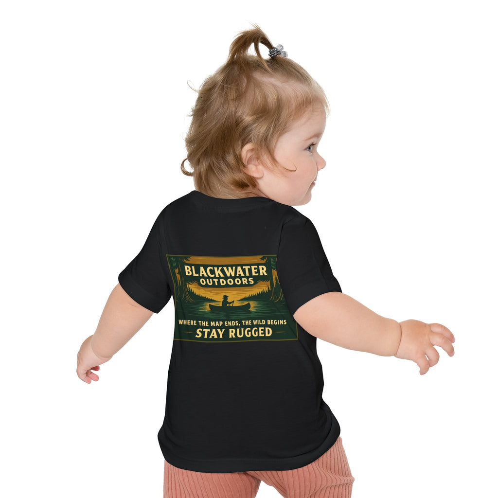 Rustic Adventure Baby T-Shirt, Nature Kids Tee, Stay Rugged Baby Shirt, Outdoor Theme Gift, Camping Toddler Clothing
