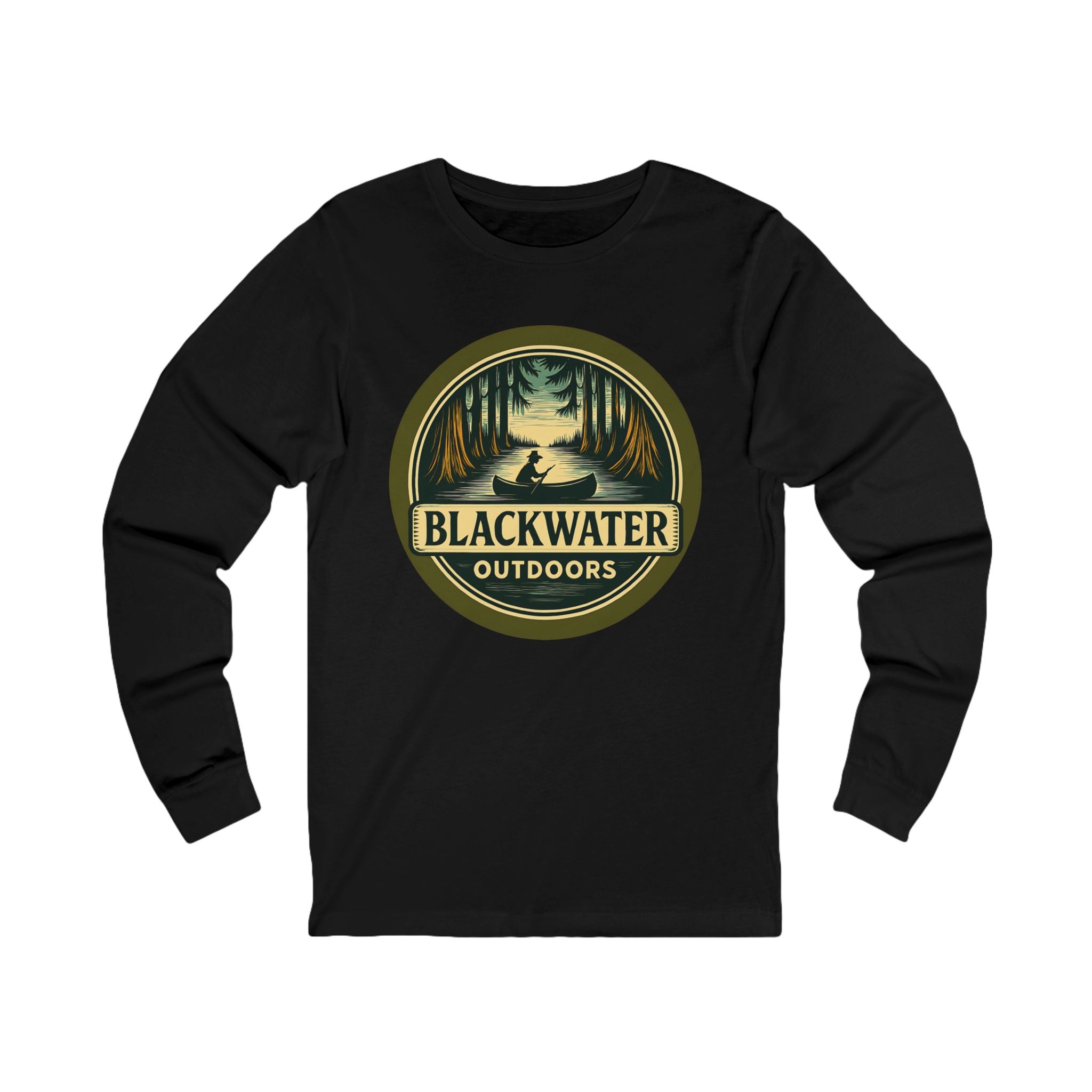 Unisex Outdoor Adventure Long Sleeve Tee - Blackwater Outdoors, Casual Wear, Hiking Shirt, Gift for Nature Lovers, Eco-Friendly Apparel