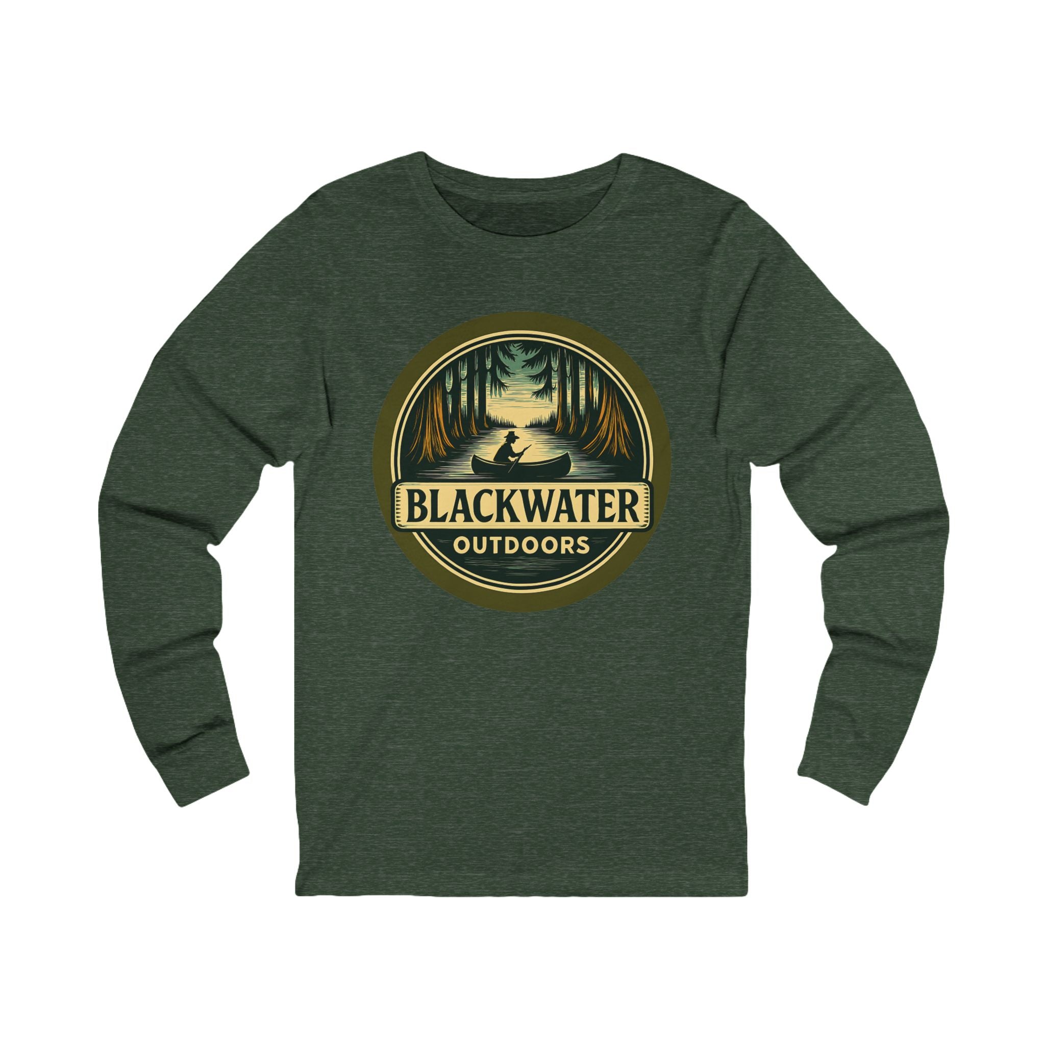 Unisex Outdoor Adventure Long Sleeve Tee - Blackwater Outdoors, Casual Wear, Hiking Shirt, Gift for Nature Lovers, Eco-Friendly Apparel