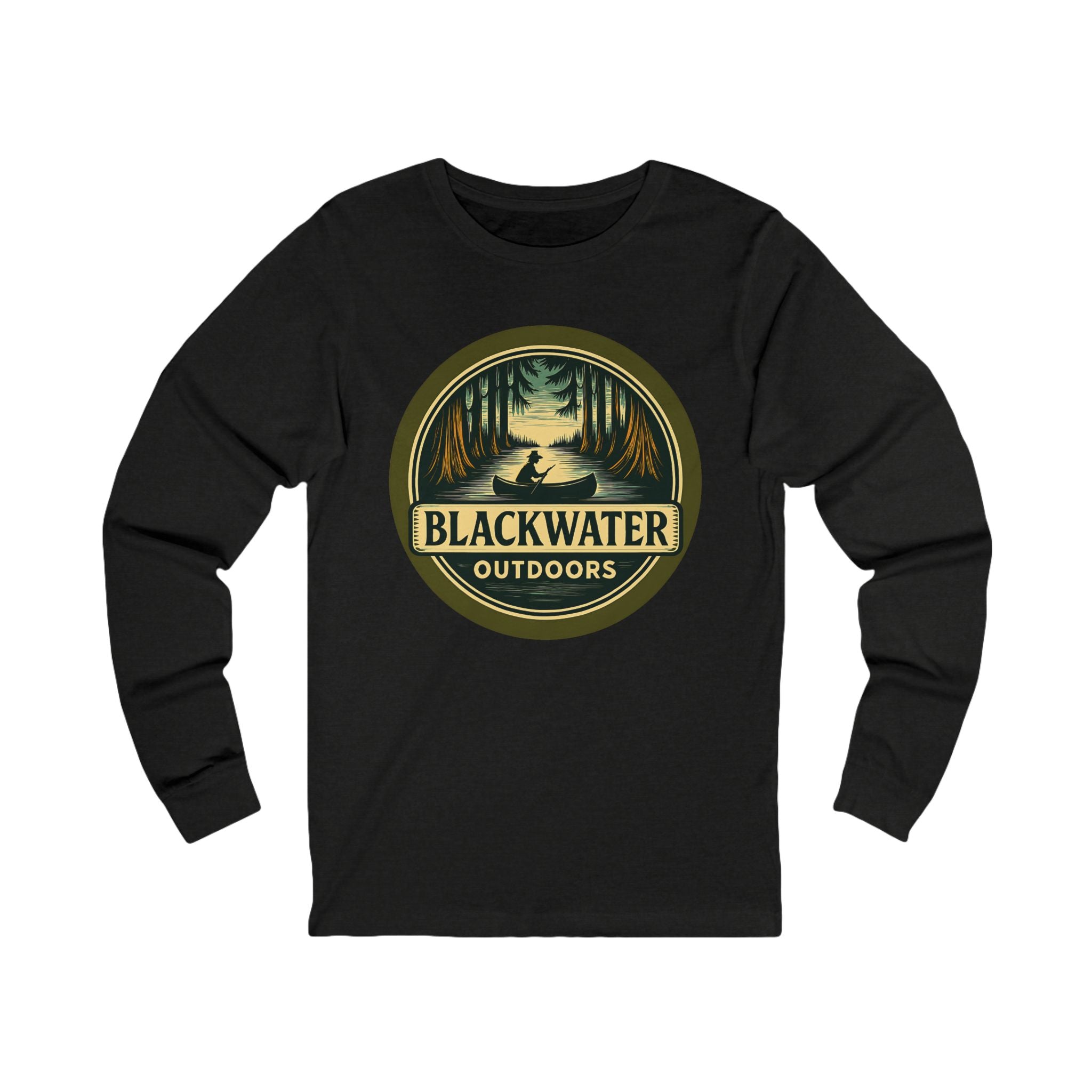 Unisex Outdoor Adventure Long Sleeve Tee - Blackwater Outdoors, Casual Wear, Hiking Shirt, Gift for Nature Lovers, Eco-Friendly Apparel