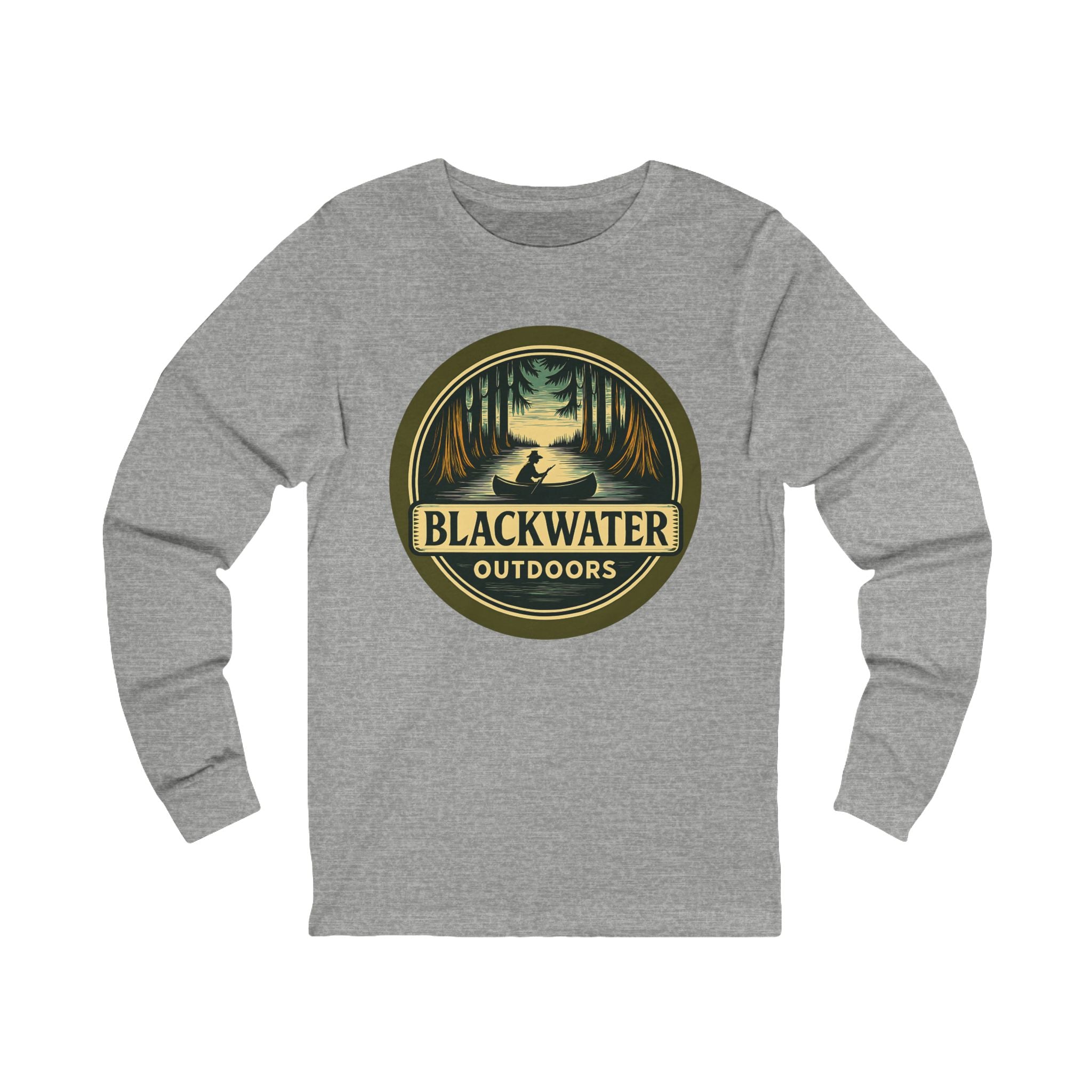 Unisex Outdoor Adventure Long Sleeve Tee - Blackwater Outdoors, Casual Wear, Hiking Shirt, Gift for Nature Lovers, Eco-Friendly Apparel