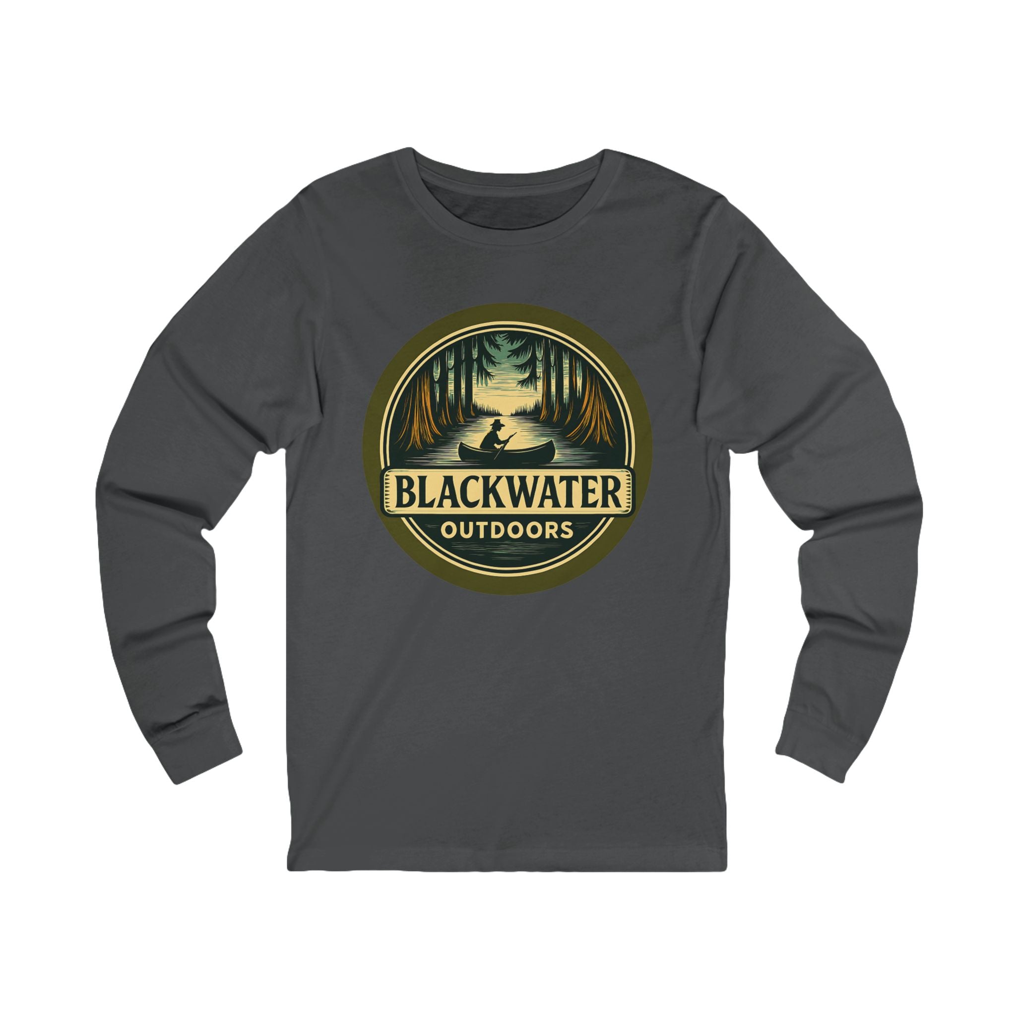 Unisex Outdoor Adventure Long Sleeve Tee - Blackwater Outdoors, Casual Wear, Hiking Shirt, Gift for Nature Lovers, Eco-Friendly Apparel