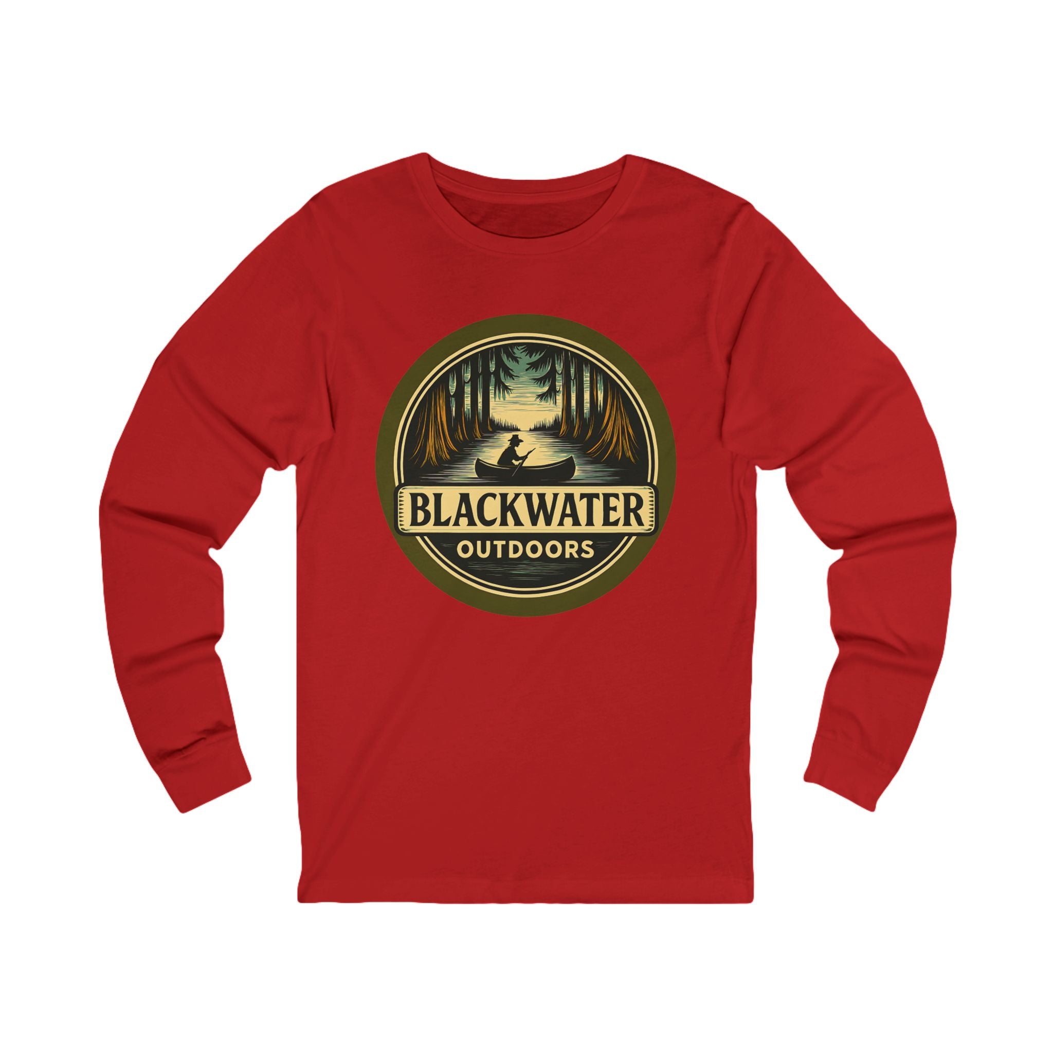 Unisex Outdoor Adventure Long Sleeve Tee - Blackwater Outdoors, Casual Wear, Hiking Shirt, Gift for Nature Lovers, Eco-Friendly Apparel
