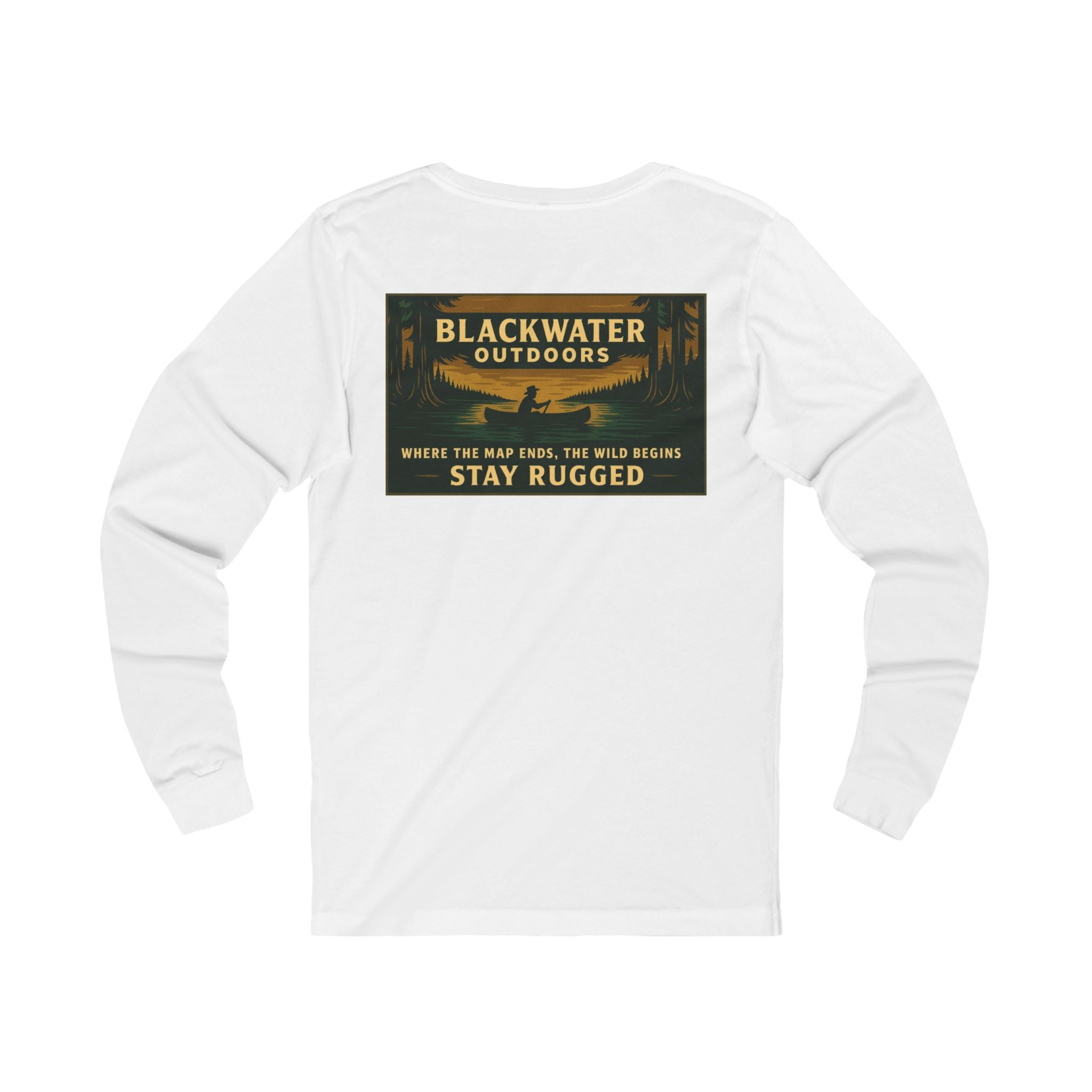 Unisex Outdoor Adventure Long Sleeve Tee - Blackwater Outdoors, Casual Wear, Hiking Shirt, Gift for Nature Lovers, Eco-Friendly Apparel