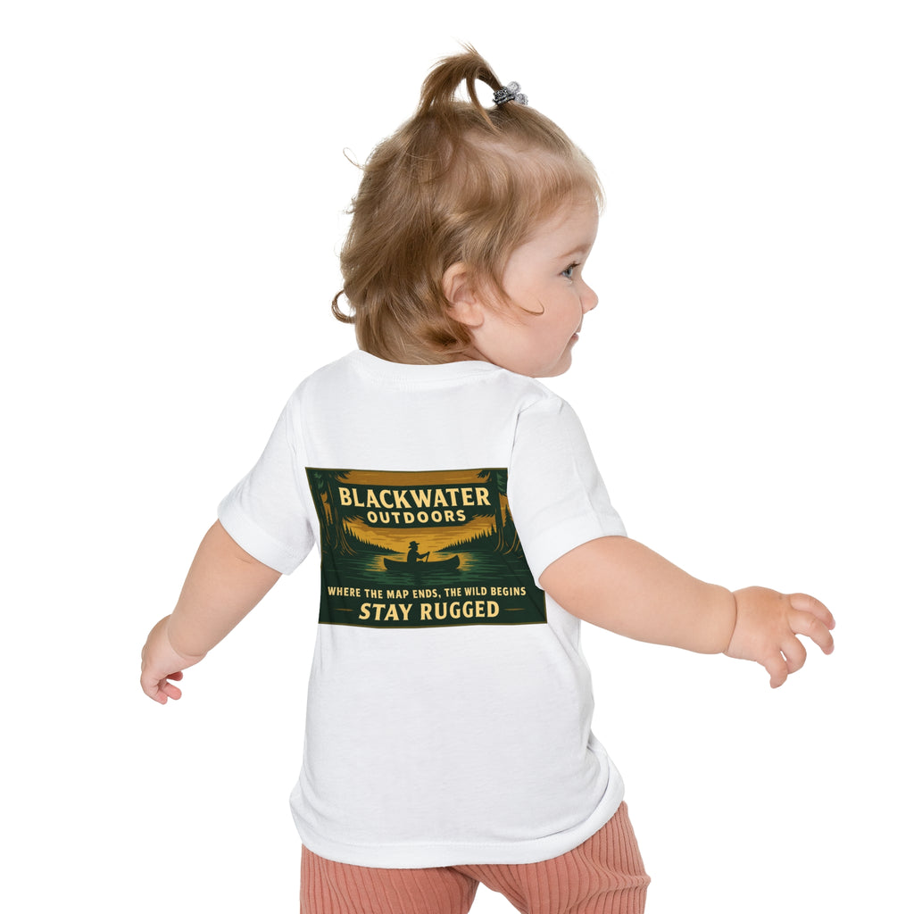Rustic Adventure Baby T-Shirt, Nature Kids Tee, Stay Rugged Baby Shirt, Outdoor Theme Gift, Camping Toddler Clothing