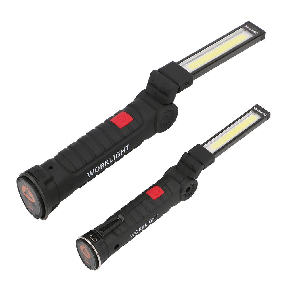Foldable Flexible Hand Torch Work Light Magnetic Inspection Lamp COB LED Flashlight  Built in Battery USB Charging Port